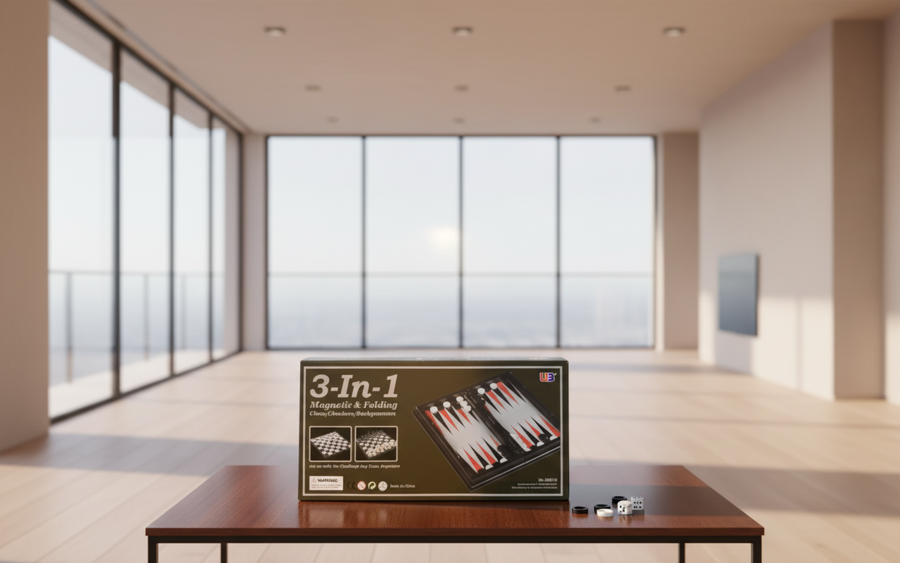 3 - In - 1 Magnetic Folding games(Chess/Checkers/Backgammon) - A2D LIMITED @Ashbiz