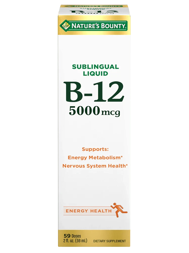 B - 12 Sublingual 5000mcg * 59 ml (Nature Bounty) - A2D LIMITED @Ashbiz