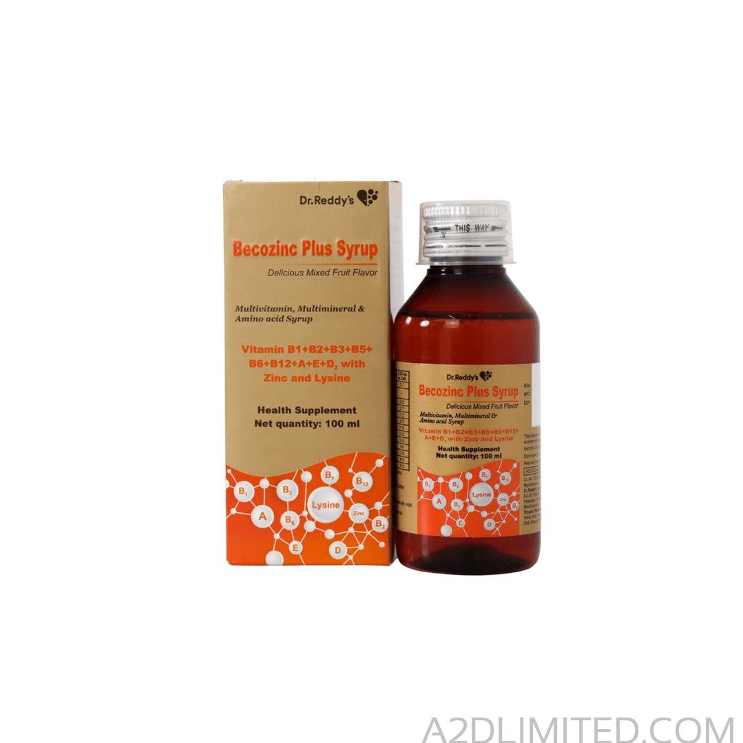 Becozinc Plus Syrup 100 ml - A2D LIMITED @Ashbiz