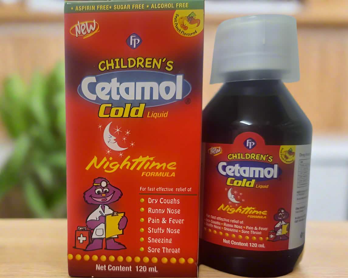 Cetamol Cold liquid (night time) 120ml - A2D LIMITED @Ashbiz