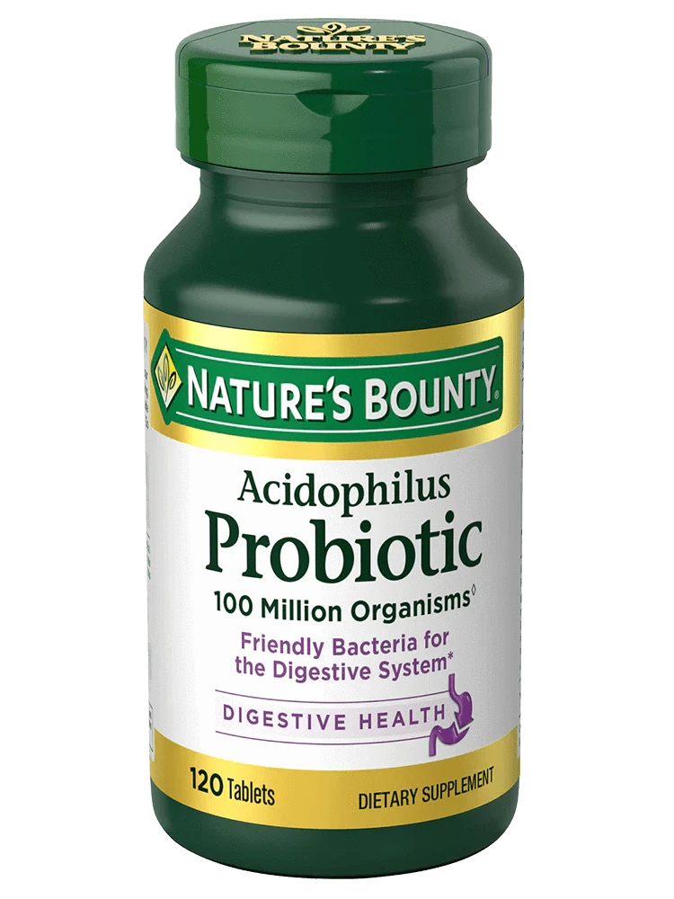 Nature's Bounty Probiotic 100 Million 120's - A2D LIMITED @Ashbiz