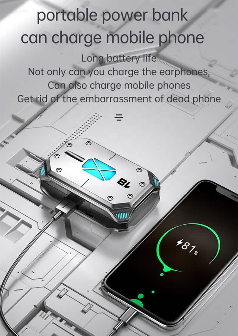 TWS V5.3 True Wireless Headset with Digital Indicator - A2D LIMITED @Ashbiz