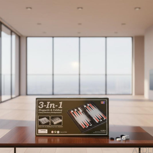 3 - In - 1 Magnetic Folding games(Chess/Checkers/Backgammon) - A2D LIMITED @Ashbiz