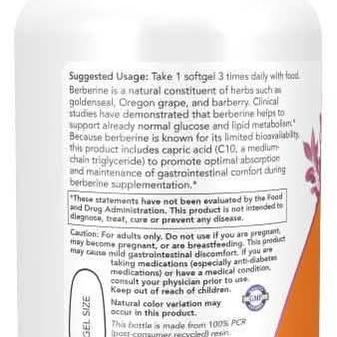 Buy Berberine Softgels 90's (Now) -Health Supplement Online