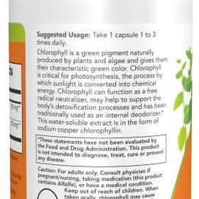 Chlorophyll 100 mg * 90 Veg Capsules (Now )
