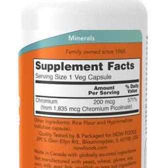 Chromium Picolinate 200 mcg * 100 (Now )