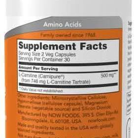 L-Carnitine 250 mg * 60 (Now )