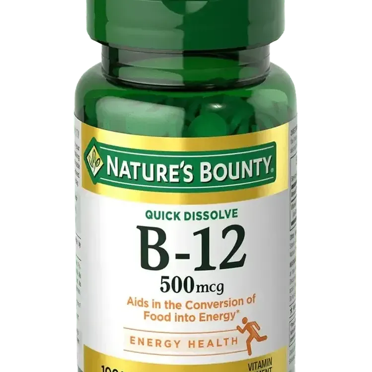 Nature's Bounty Vitamin B12 500mcg 100's