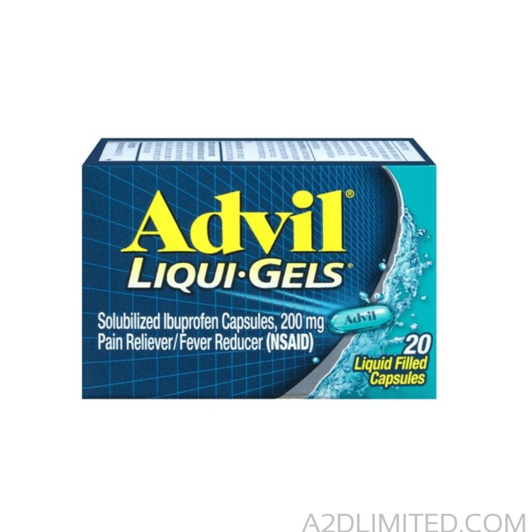 Advil Liqui - Gels 200mg 20’s - A2D LIMITED @Ashbiz