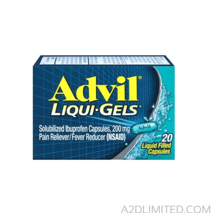 Advil Liqui - Gels 200mg 20’s - A2D LIMITED @Ashbiz