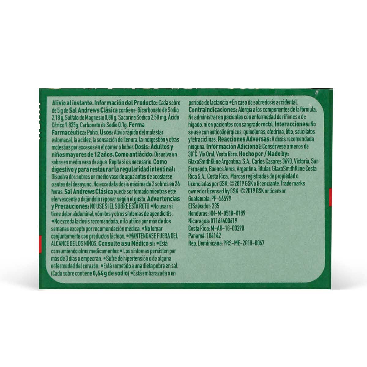 Andrews Salts Original 12 Sachet - A2D LIMITED @Ashbiz