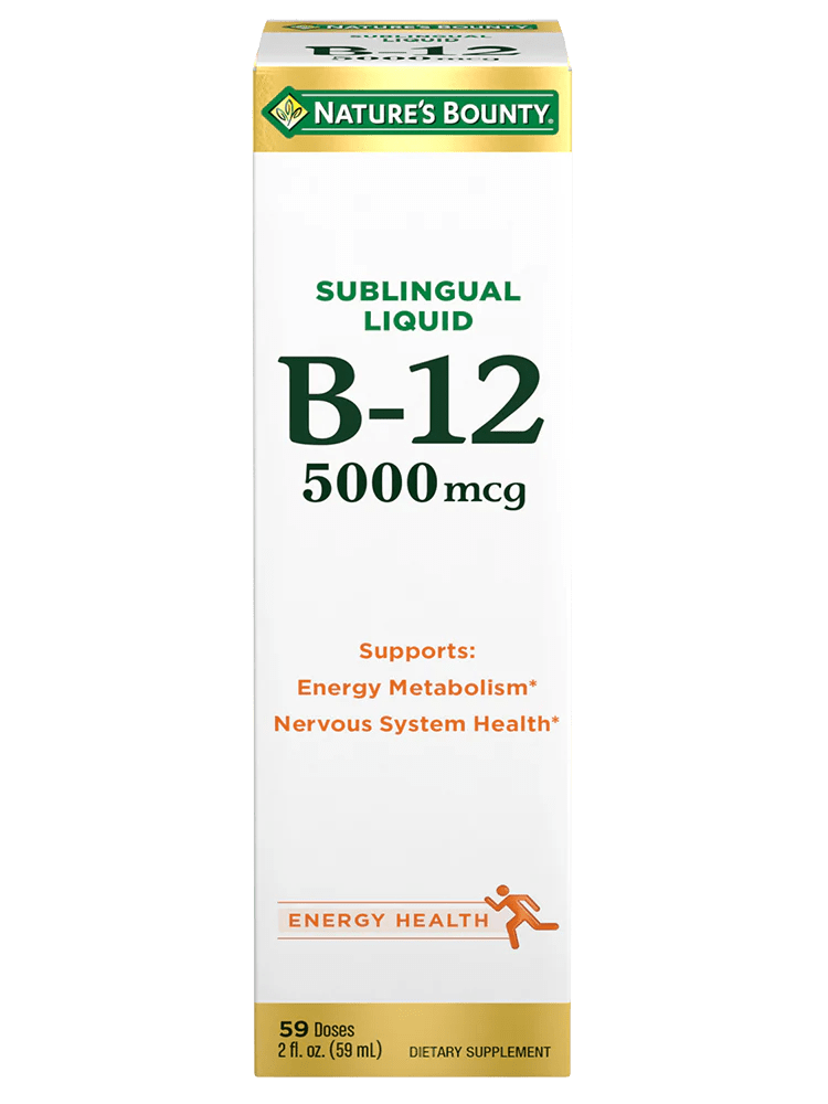 B - 12 Sublingual 5000mcg * 59 ml (Nature Bounty) - A2D LIMITED @Ashbiz