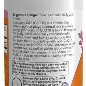 CoQ10 200mg - 60 capsules (Now) - A2D LIMITED @Ashbiz