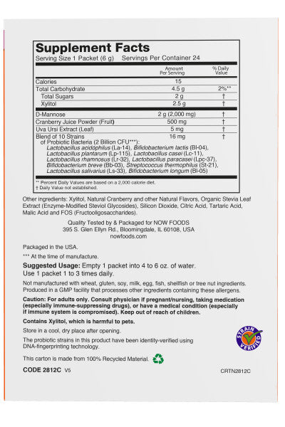 Cranberry Mannose with Probiotics * 24 Packets - A2D LIMITED @Ashbiz