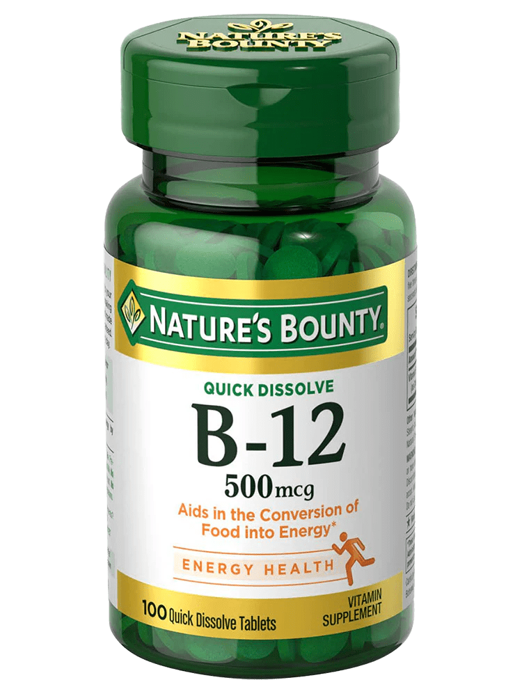Nature's Bounty Vitamin B12 500mcg 100's - A2D LIMITED @Ashbiz