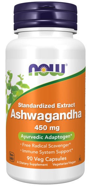 Now Ashwagandha 450 mg Capsules *90 - A2D LIMITED @Ashbiz