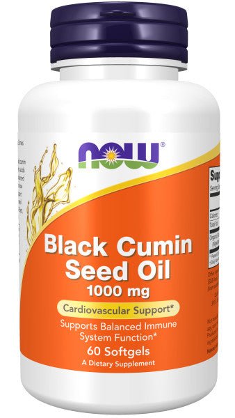 Now Black Cumin Seed Oil capsules 1000mg * 60 - A2D LIMITED @Ashbiz