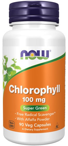 Now Chlorophyll 100 mg * 90 Veg Capsules - A2D LIMITED @Ashbiz
