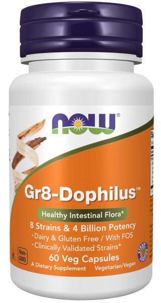 Now GR8 - Dophilus - 60 Veg Capsule - A2D LIMITED @Ashbiz