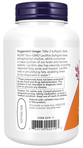 Now Lecithin 1200mg * 100 Softgels - A2D LIMITED @Ashbiz