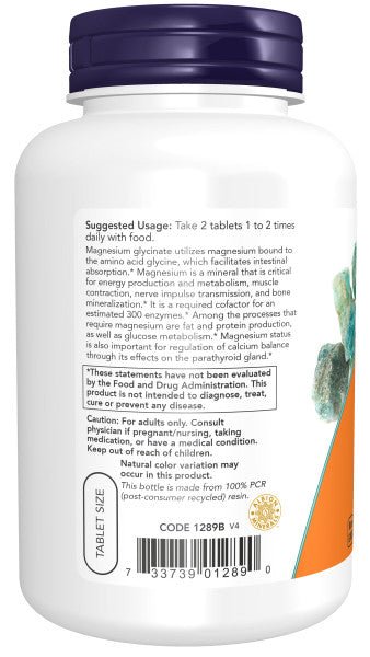 Now Magnesium Glycinate 200mg * 180 - A2D LIMITED @Ashbiz