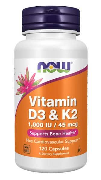 Now Vitamin D3 and K2 120's - A2D LIMITED @Ashbiz