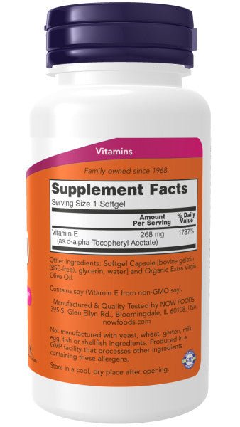 Now Vitamin E - 400 mg * 100 - A2D LIMITED @Ashbiz