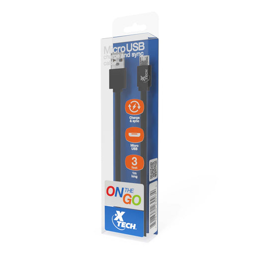 XTech On - The - Go Micro USB Charge and Sync cable XTG - 231 - A2D LIMITED @Ashbiz